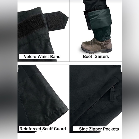 GEMYSE Men's Insulated Waterproof Ski Snow Pants Winter Windproof Pants - L - Picture 14 of 16